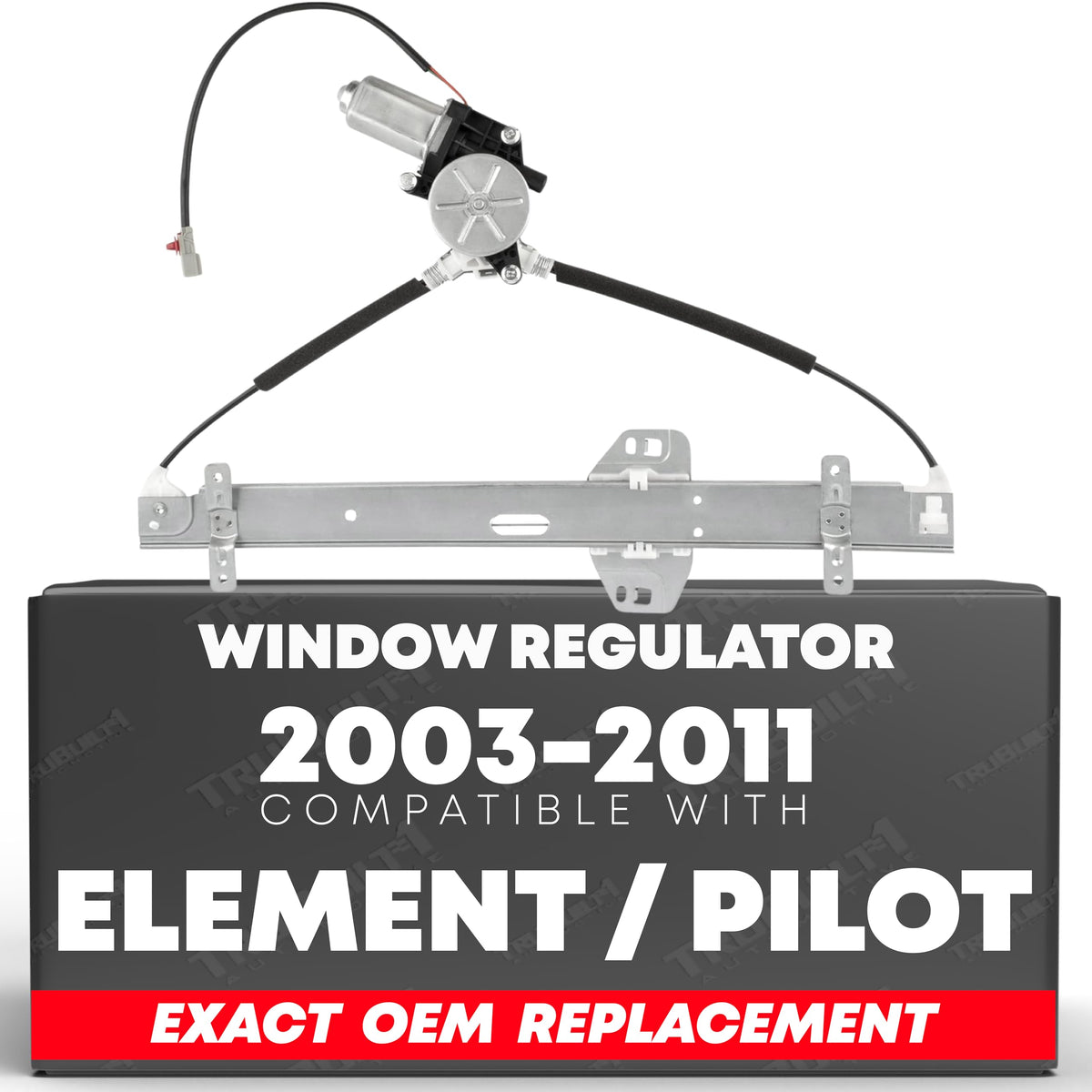 Rear Left Power Window Regulator w/Motor Compatible with Honda Pilot 2003-2008 | Replaces # 72750-S9V-A01