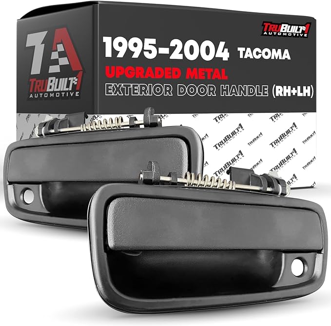 T1A Metal Upgrade Left Driver and Right Passenger Side Black Exterior Door Handle Pair Replacement for 1995-2004 Tacoma 69220-35020 69210-35020 Metal
