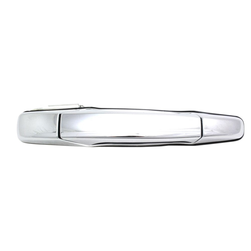 T1A Exterior Right Rear Passenger’s Side Outside Door Handle with Chrome Finish Replacement for 2007-2013 Cadillac Escalade, Chevy Silverado, Avalanche, Suburban and GMC Sierra, Yukon 25960522
