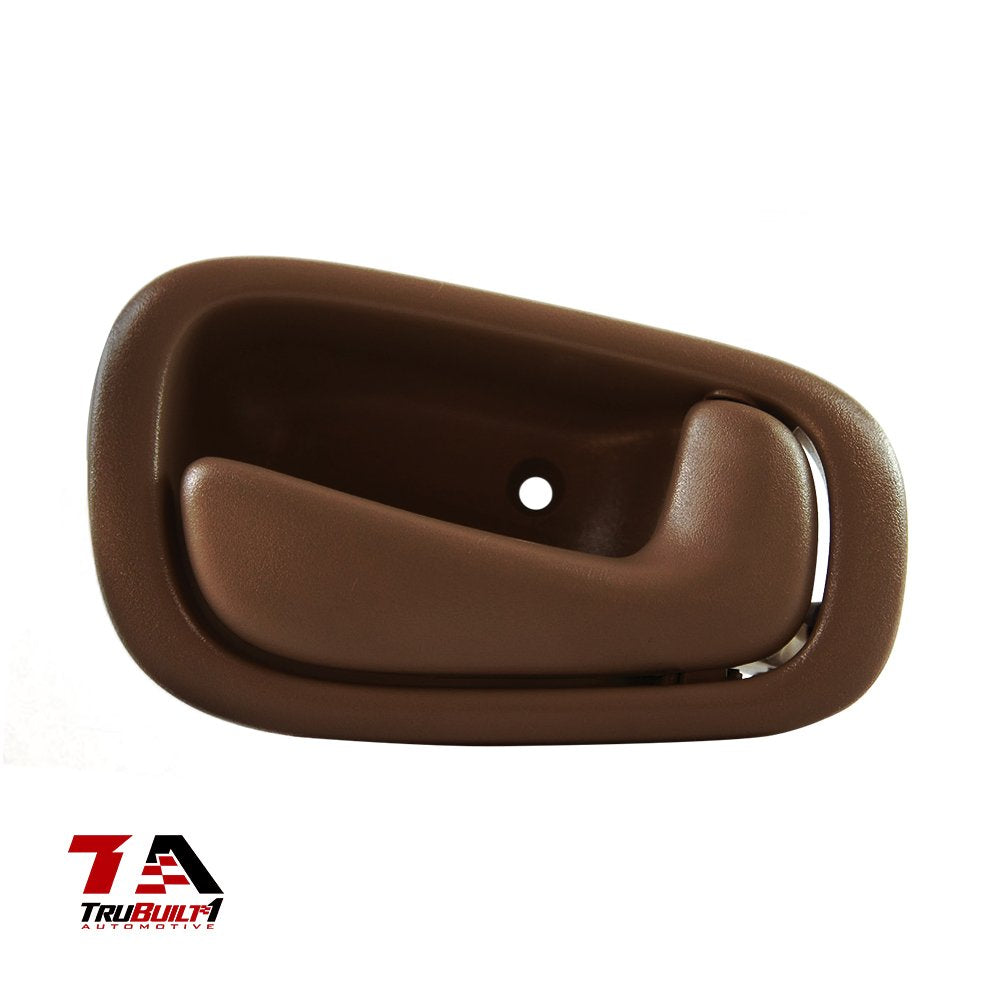 T1A Brown Right Passenger Side Inside Door Handle Rear | Replacement for: Toyota Corolla 1998; Chevy Prizm 1998-2003