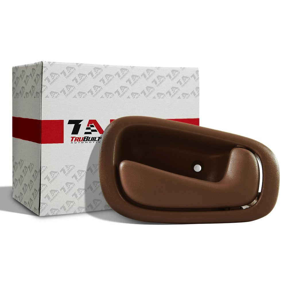 T1A Brown Right Passenger Side Inside Door Handle Rear | Replacement for: Toyota Corolla 1998; Chevy Prizm 1998-2003