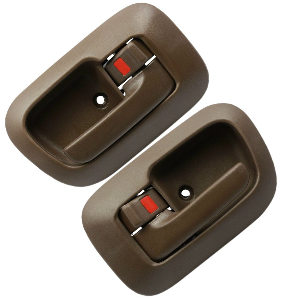 T1A Dark Brown Front Left Driver's and Right Passenger's Sides Pair of Interior Door Handle Replacements for 1998-2003 Toyota Sienna Mini Van T1A-69206-AA010-E1 and T1A-69205-AA010-E1