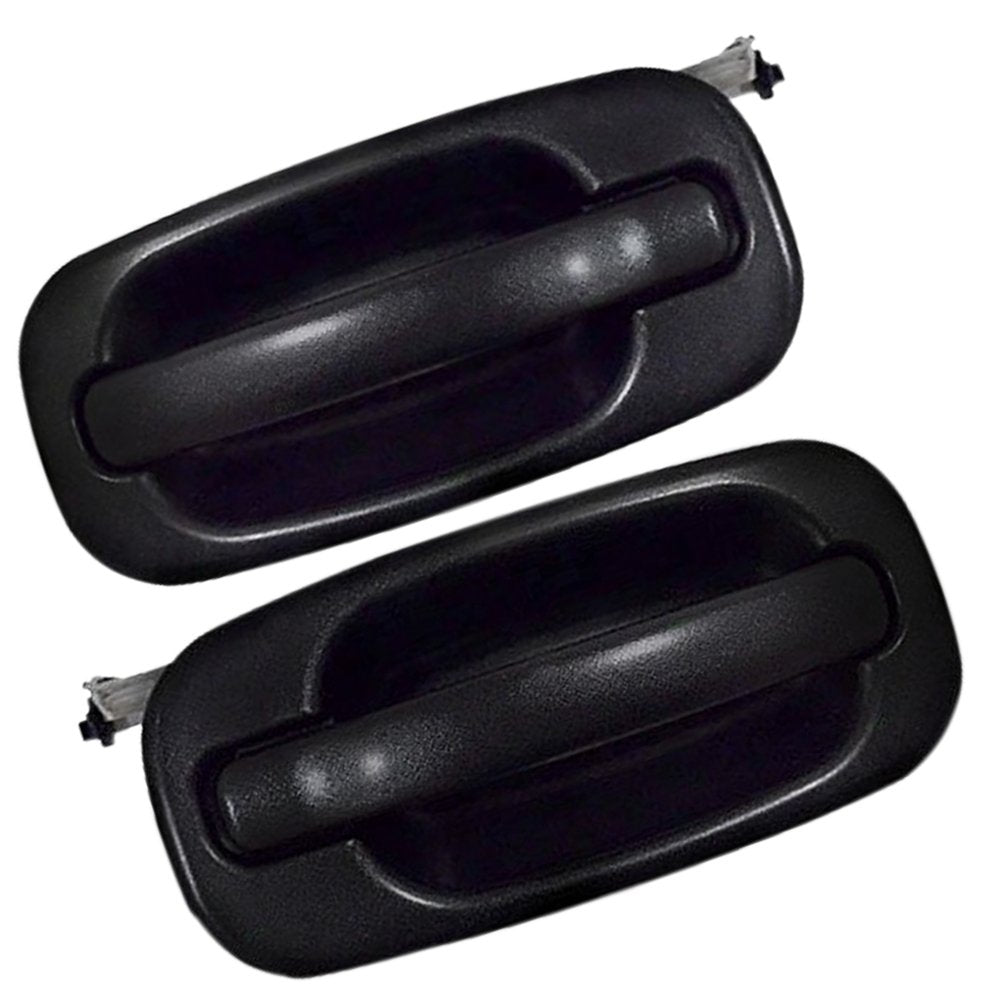 99-07 Chevrolet Silverado GMC Sierra 02-06 Avalanche Escalade 00-06 Yukon XL Yukon Tahoe Suburban 02-05 Denali Black Textured Rear Left and Right Exterior Door Handle Pair T1A 15721571 15721572