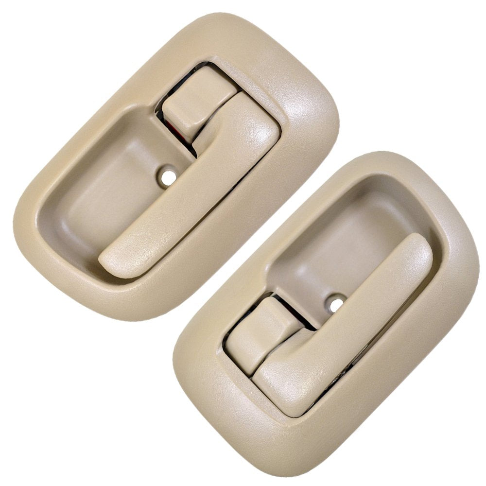 T1A Beige or Tan Front Left Driver's and Right Passenger's Sides Pair of Interior Door Handle Replacements for 1998-2003 Toyota Sienna Mini Van T1A-69205-30120-A0 and T1A-69206-30120-A0
