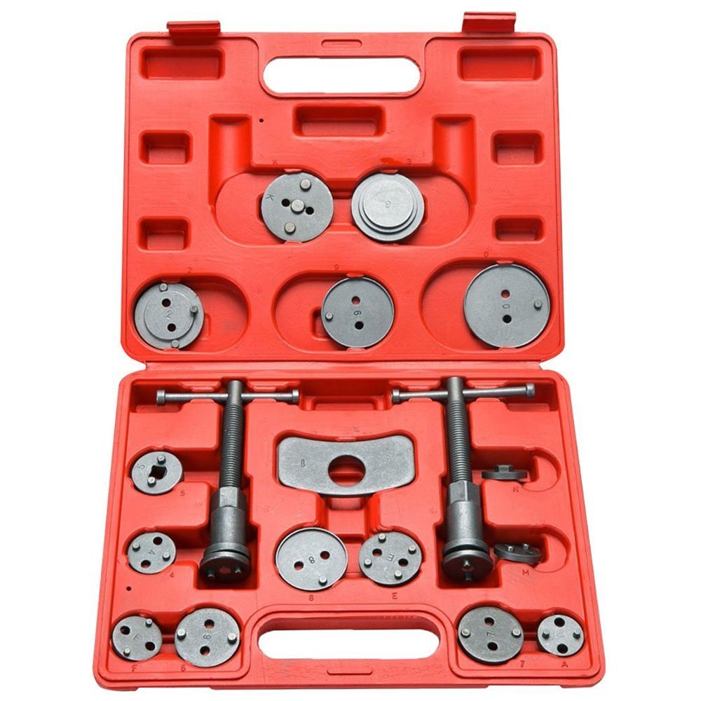 Brake Caliper Piston Compression and Wind Back Set, 18 Piece Kit Fits Most Domestic and Import Vehicles with Disc Brakes T1A-B1009-A