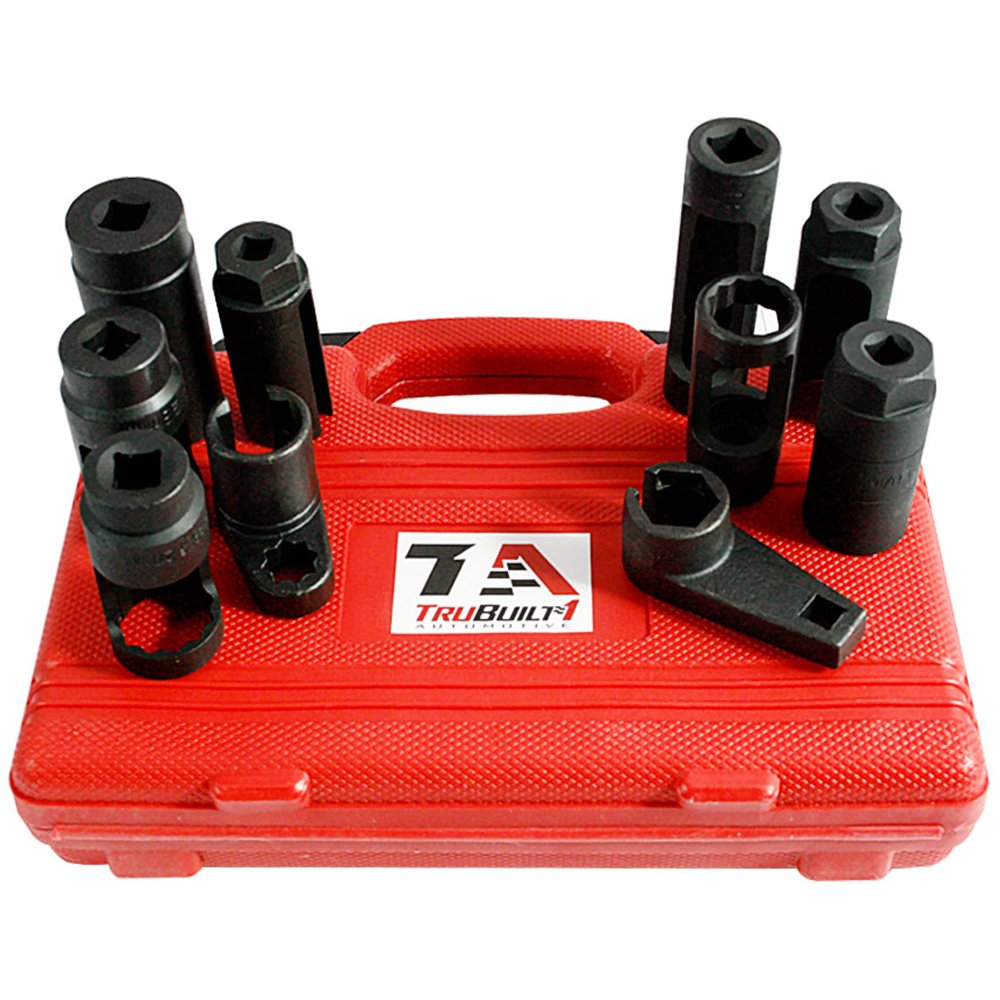 T1A 10 Piece Lambda Sensor/Oxygen O2 Sensor and Oil Pressure Sending Unit Master Socket Set, Heavy Duty Professional Grade, T1A-E1018