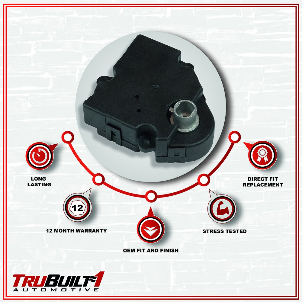 HVAC Air Door Actuator Fits 2009-2012 Chevy Traverse 2007-2012 GMC Acadia 2008-2012 Buick Enclave AC Heater Blend Mode Actuator-15-73989 20826182 604-140 by T1A