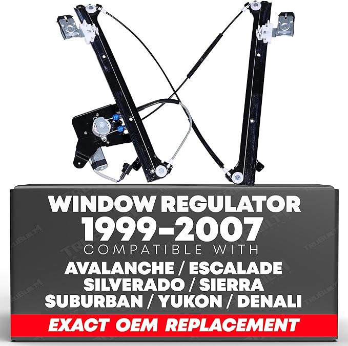 Window Regulator with Motor Assembly Rear Left Driver Side | Compatible with Select 2000-2007 Cadillac/Chevrolet/GMC Models | Replaces# 15077722, 741-578