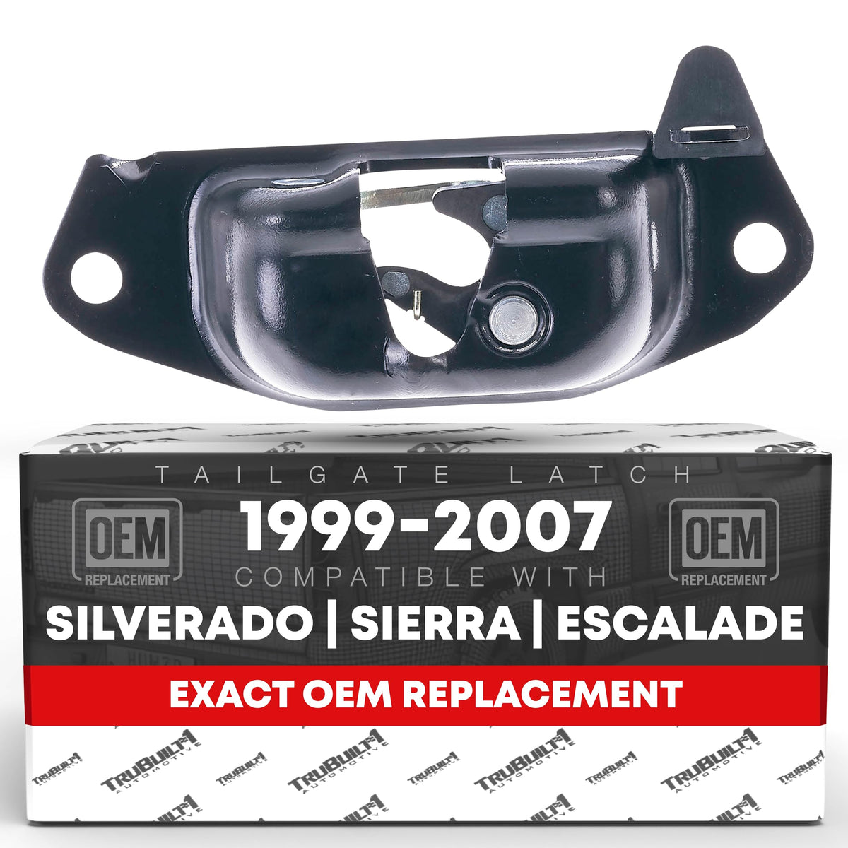 Tailgate Latch, Rear Left - Compatible with 1999-2007 Chevrolet Silverado 1500, 2500, 3500; 02-06 Avalanche; 99-07 GMC Sierra 1500, 2500, 3500; 02-06 Cadillac Escalade, ESV, EXT - Metal - OEM 15921948