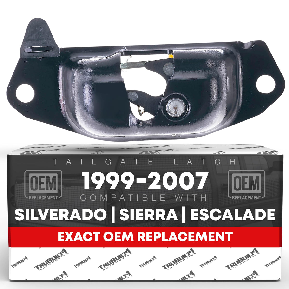 Tailgate Latch, Rear Right - Compatible with 1999-2007 Chevrolet Silverado 1500, 2500, 3500; 02-06 Avalanche; 99-07 GMC Sierra 1500, 2500, 3500; 02-06 Cadillac Escalade, ESV, EXT - OEM 15921949-Metal