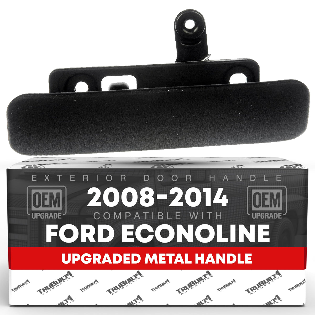 Exterior Door Handle, Front Right Passenger Side - Compatible with 2008-2014 Ford Econoline E150 , 08-19 E-350 Super Duty, 08-19 E-450 Super Duty - Textured Black, Metal - OEM 8C2Z1522404AD