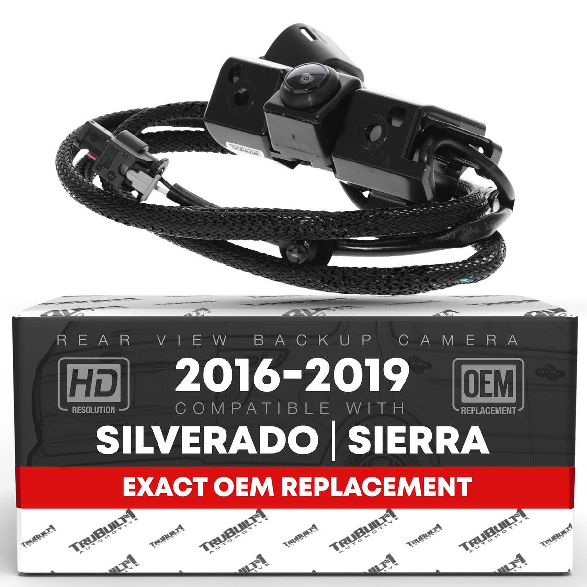 Rear View Backup Camera - Compatible with 2016-2019 Chevrolet Silverado; GMC Sierra Denali 1500 2500 3500 - Reverse Park Assist Camera Replacement - OEM 84062896, 590-111