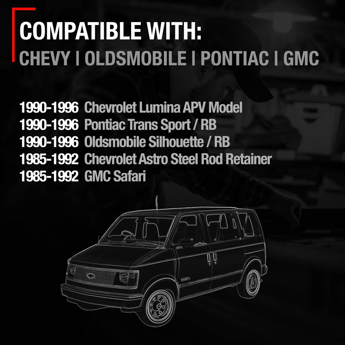 Exterior Door Handle, Front Left Driver Side - Compatible with 1985-1992 Chevrolet Astro, Lumina APV; GMC Safari; Pontiac Trans Sport RB; Oldsmobile Silhouette RB - Metal - OEM 10157549, 12545595