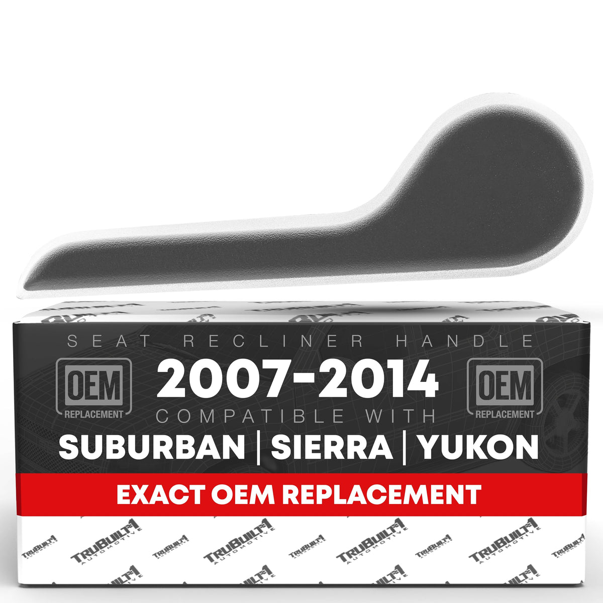 Seat Recliner Handle, Front/Rear Left - Compatible with 2007-2013 Chevrolet Avalanche, 08-13 Silverado, 07-14 Suburban; 08-13 GMC Sierra, 07-14 Yukon XL - Textured Black - OEM 15232594, 74386