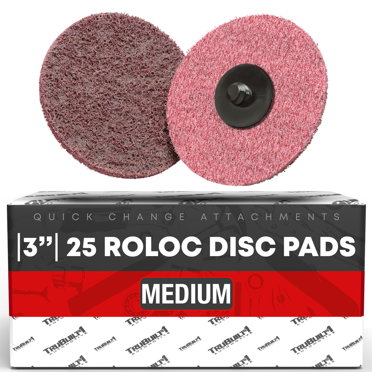 2 Inch Roll Lock Disc Sanding Quick Change Discs Holder Surface Conditioning Disc,Type "R" | 25PCS Grinding Disks Rust Remover, Die for Metal| Compatible with 3M Sanding Discs or Scotch Brite Sponge