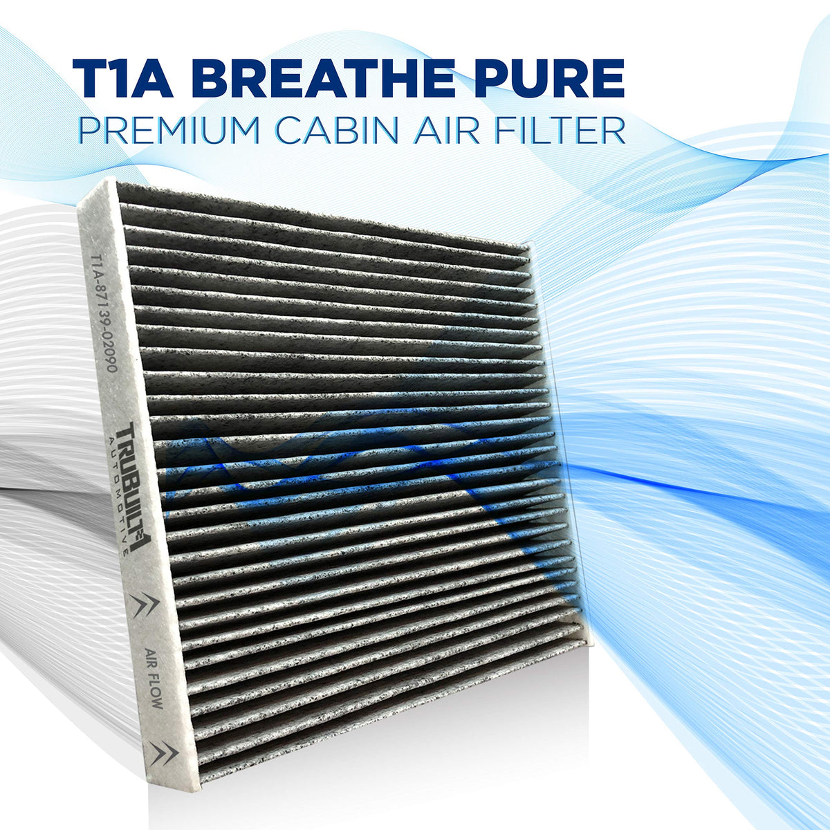 T1A 87139-02090 Compatible withToyota Cabin Air Filter - CP285 (CF10285) Replacement Includes Activated Carbon | Breathe Pure Premium Air Filters by T1A