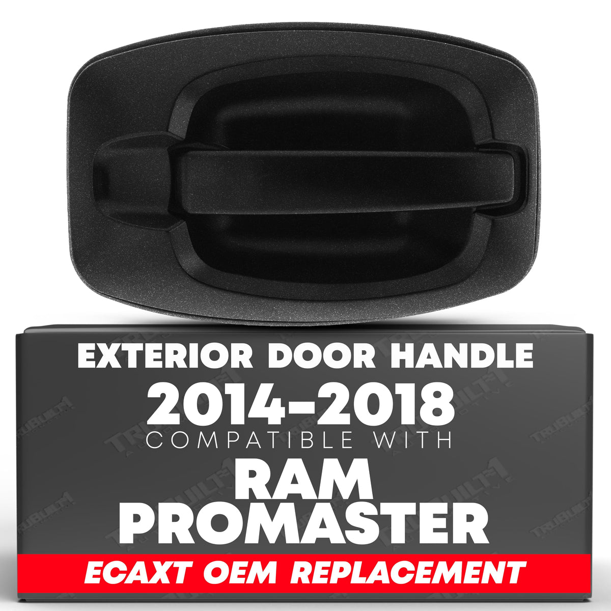 Exterior Front Right side Door Handle withOUT Keyhole | Compatible with 2014- 2018 RAM Promaster 1500 2500 3500 | Textured Black | Replaces Part # 5RJ91JXWAA 15710 | Front Passenger side Door Handle