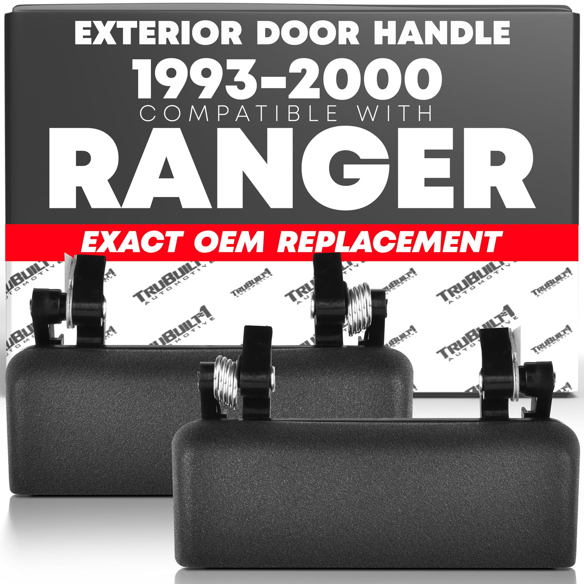 Exterior Front Door Handle Set, Compatible with 1993-2000 Ford Ranger, 1994-2000 Mazda B2300 B3000 B4000, Front Outside Left Driver & Right Passenger Side | Replaces# F37Z1022405A, F37Z1022404A